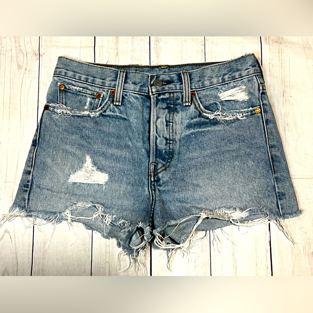 Levis high-waisted cut-offs